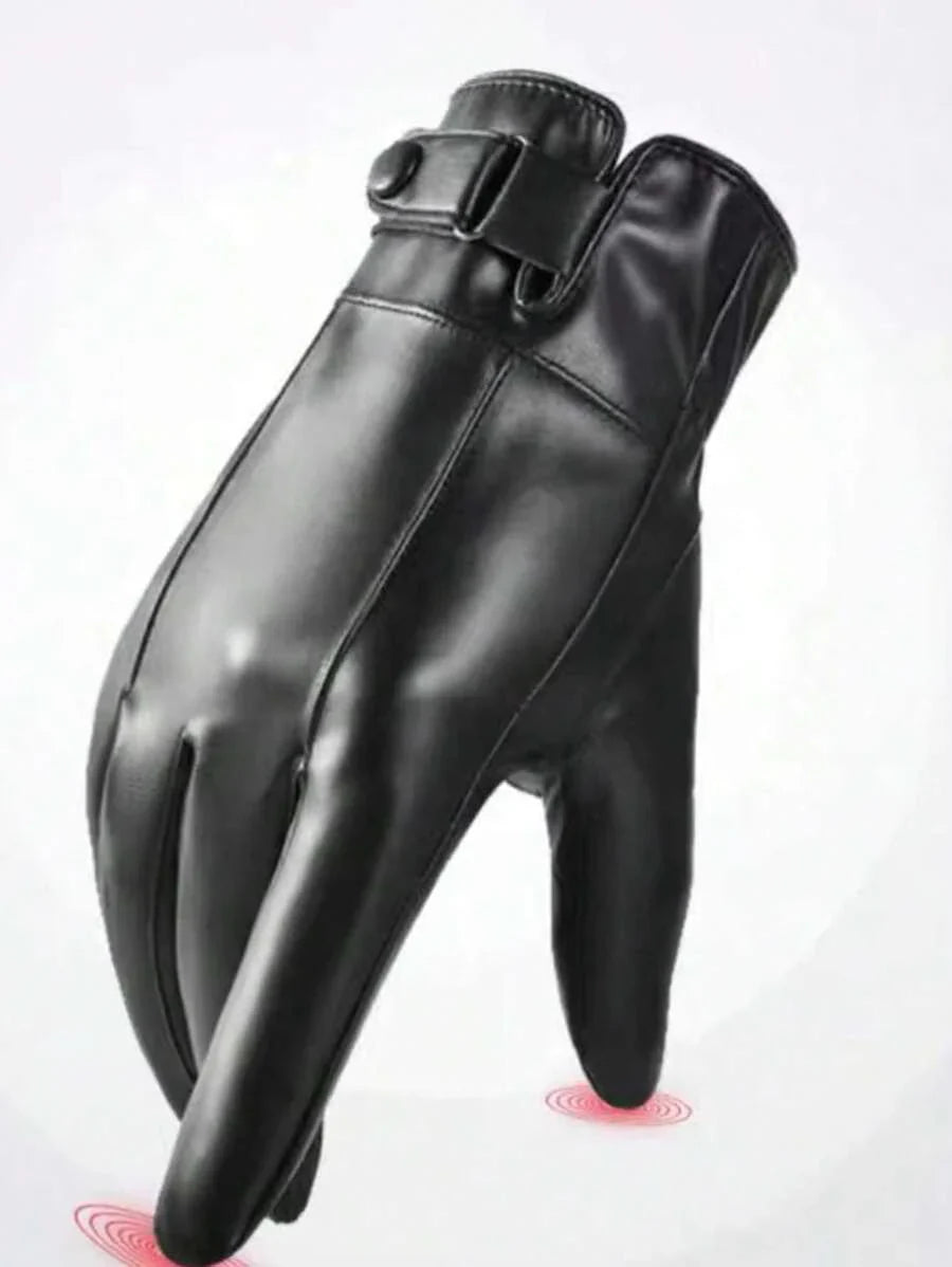 FrostPro | Herren Thermohandschuhe aus echtem Leder – Wind- und wasserdicht
