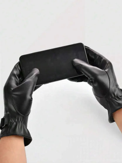 FrostPro | Herren Thermohandschuhe aus echtem Leder – Wind- und wasserdicht