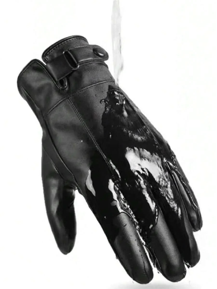 FrostPro | Herren Thermohandschuhe aus echtem Leder – Wind- und wasserdicht