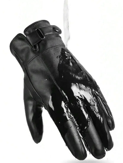 FrostPro | Herren Thermohandschuhe aus echtem Leder – Wind- und wasserdicht