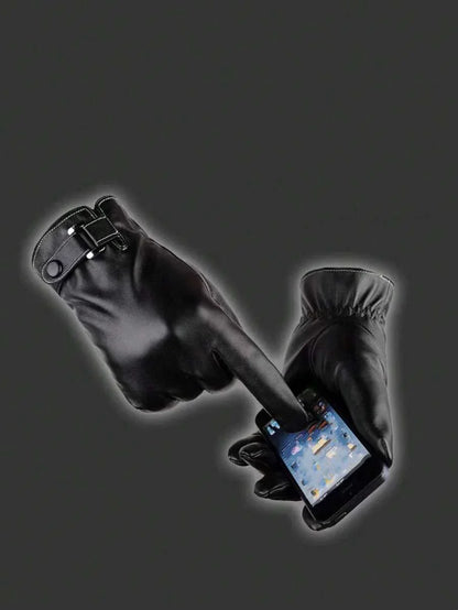 FrostPro | Herren Thermohandschuhe aus echtem Leder – Wind- und wasserdicht