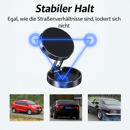 Spacix | Magnetische, runde und klappbare Handyhalterung fürs Auto