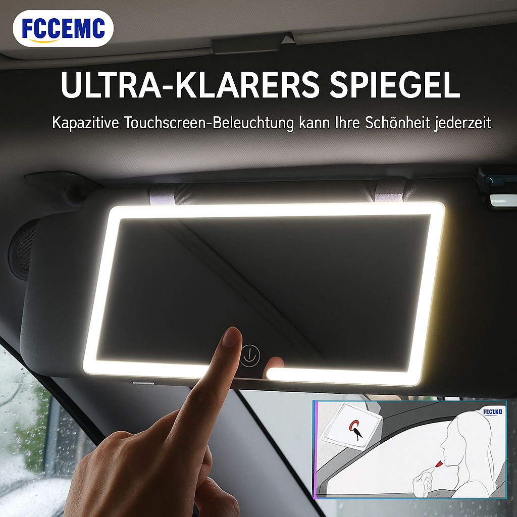 Spacix | LED-Spiegel mit wiederaufladbarer Beleuchtung fürs Auto