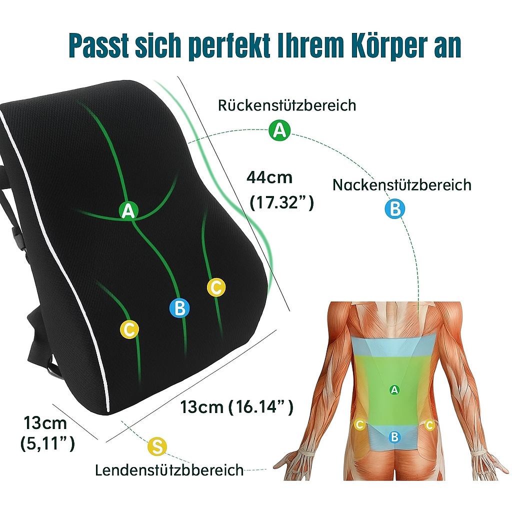 Spacix | Ergonomisches Lendenstützkissen
